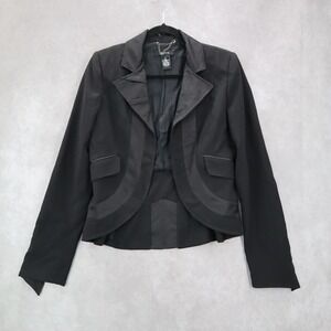 Arden B Black Tuxedo Peak Formal‎ Cocktail Wedding Coat Jacket Blazer Medium